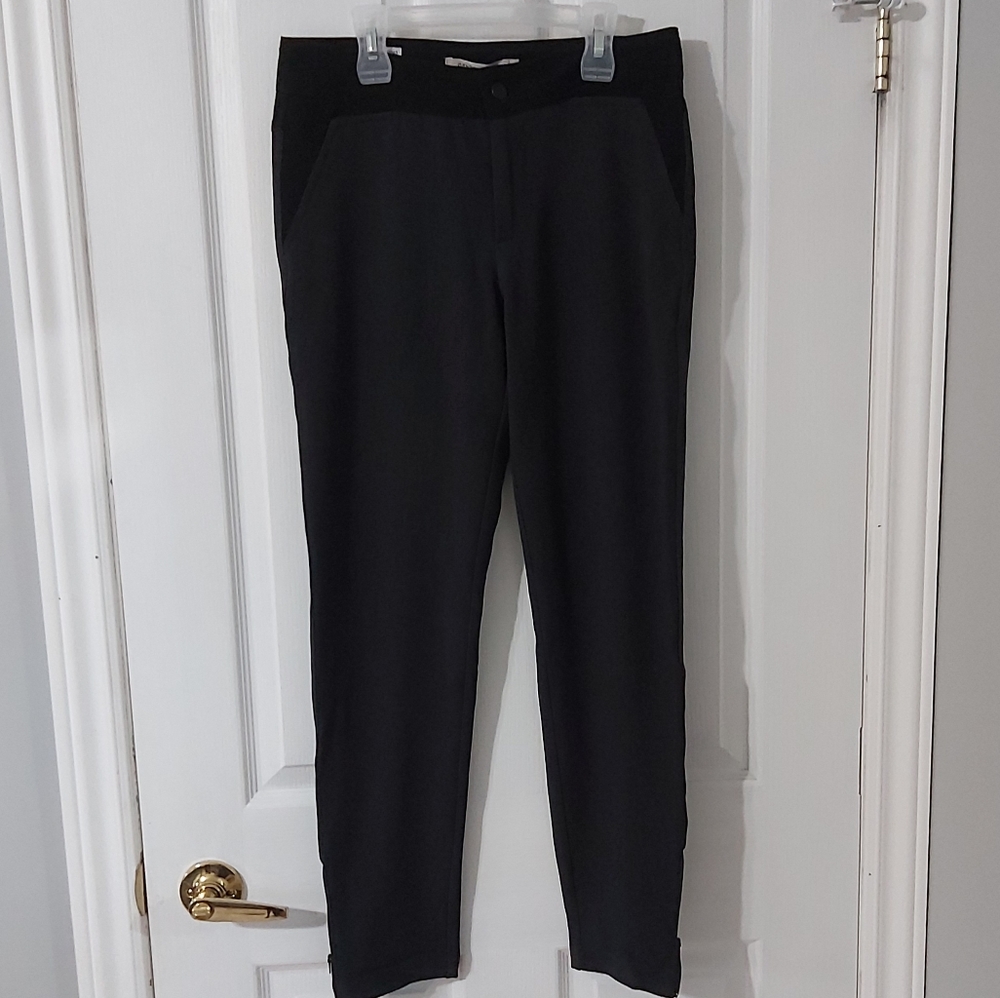 Black and grey skinny trousers